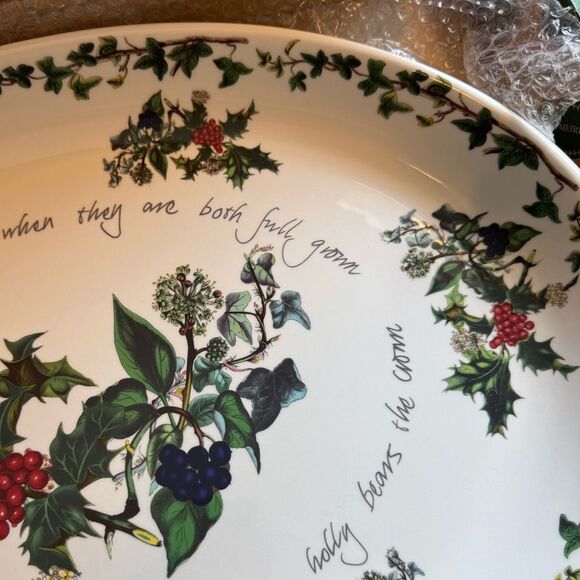 Vintage Portmeirion The Holly and The Ivy Oval Turkey Serving Platter - Picture 3 of 10
